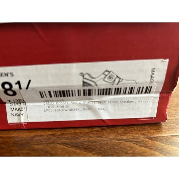 Propet Mens Stability X Strap Navy Blue Orthopedic 8.5 X-Wide NEW - Picture 3 of 5
